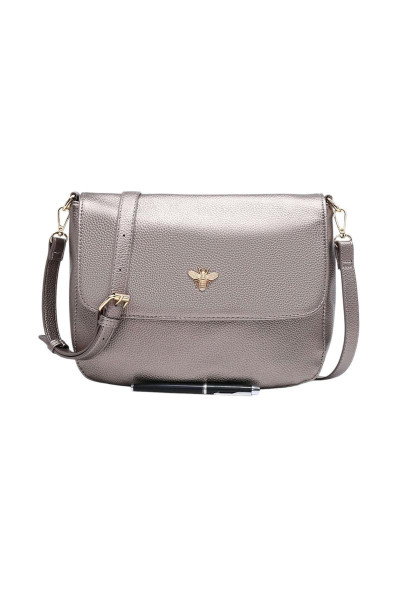 Бджолиний акцент клаптя над мішечком для закриття блискавки з знімним ремінцем Бджолиний акцент клаптя над мішечком для закриття блискавки з знімним ремінцем