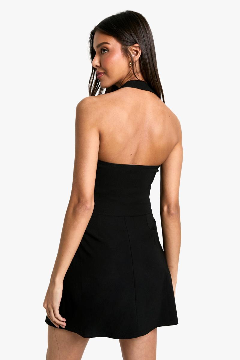 Бенгалінська міні -сукня з квадратної шиї