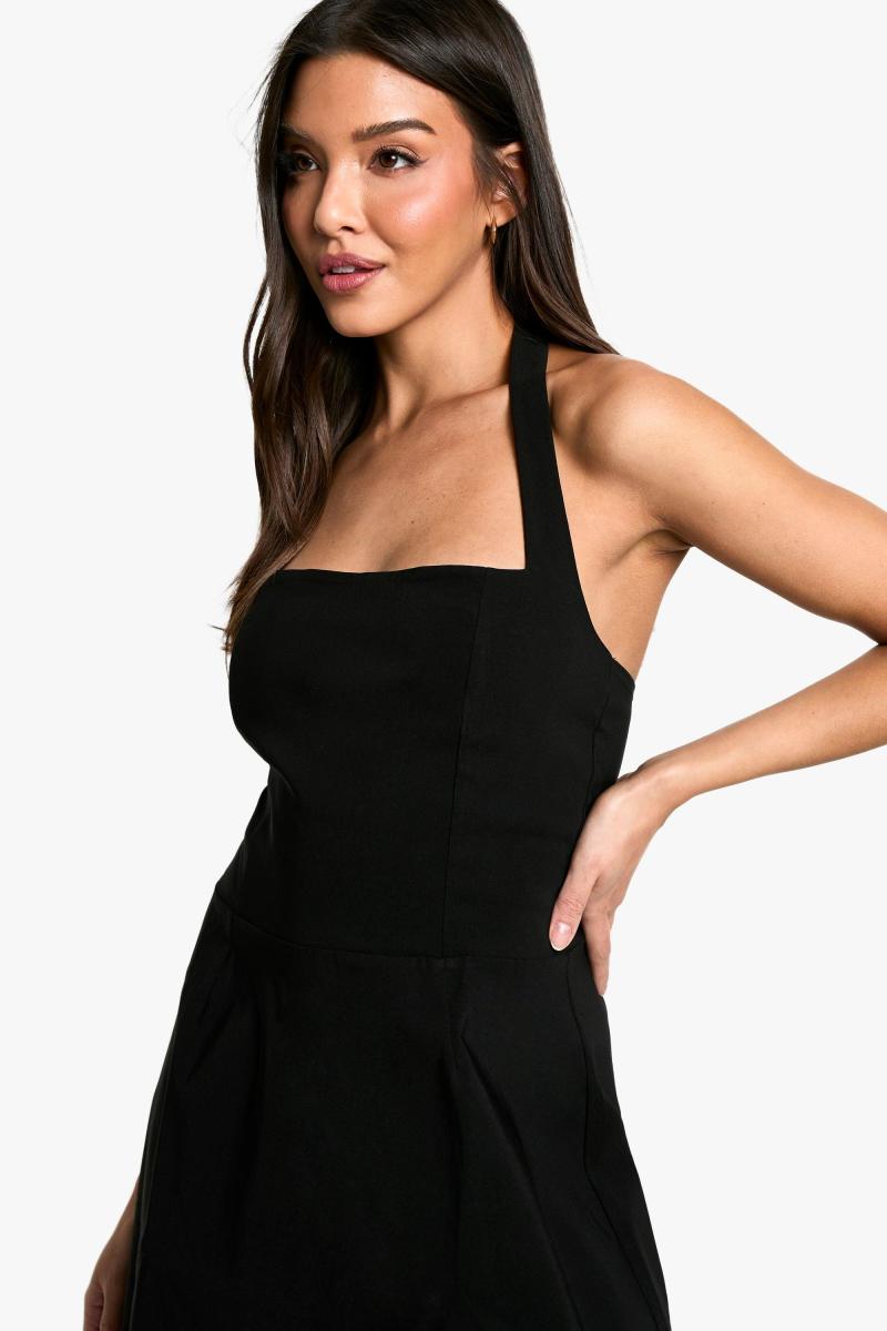 Бенгалінська міні -сукня з квадратної шиї