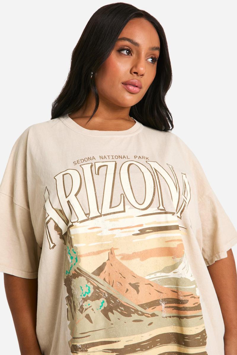 Футболка великого розміру Stone Plus Arizona Washed