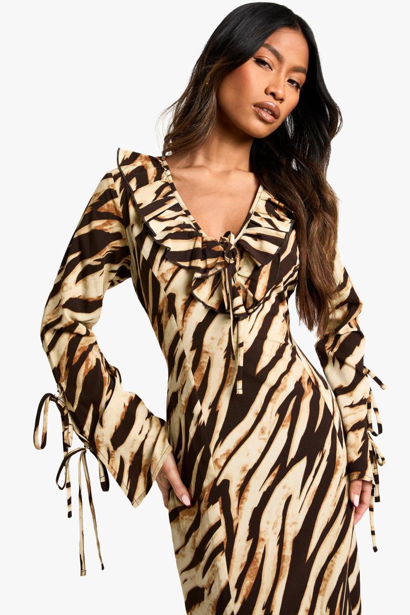 Текстурована сукня Maxi Shift Zebra Ruff