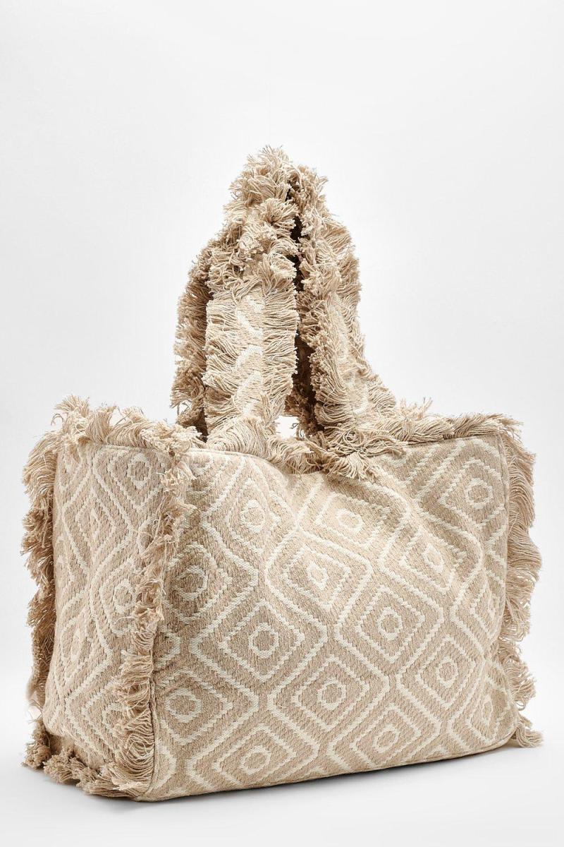 Негабаритний тканий пляжний сумка