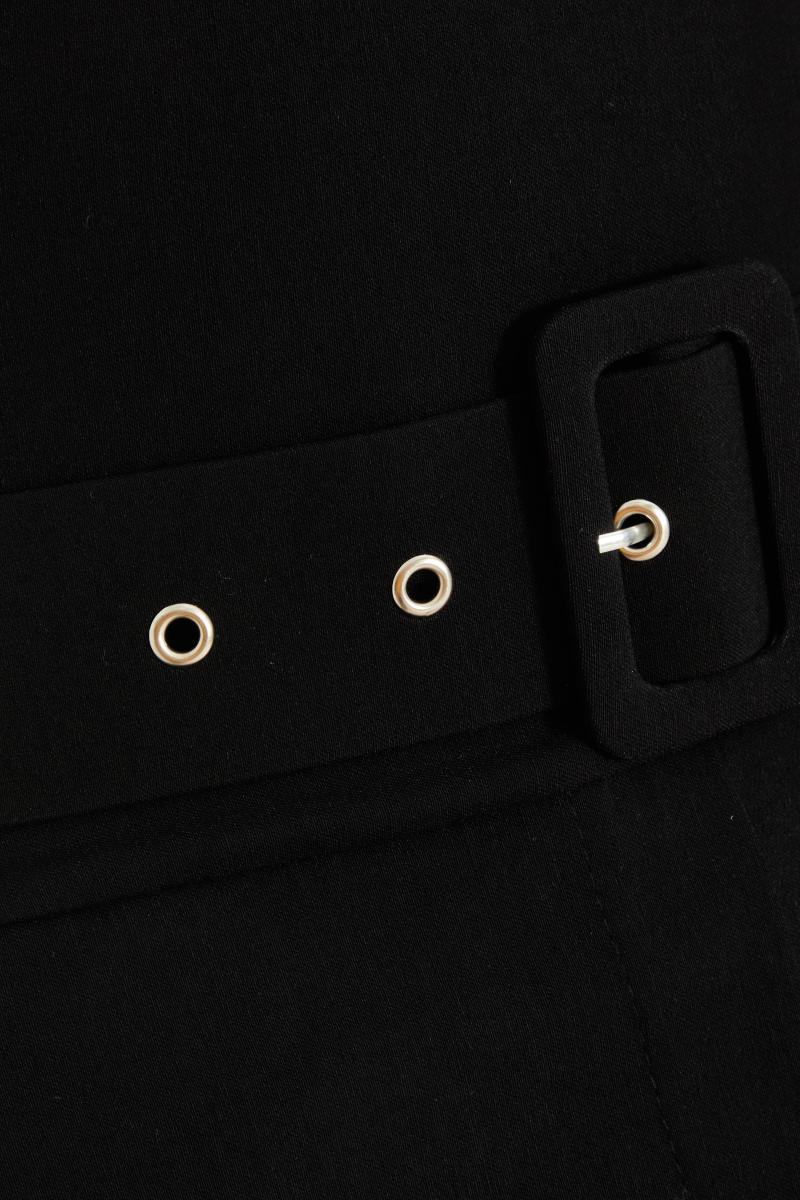 Чорний плісирований іграм про Skort