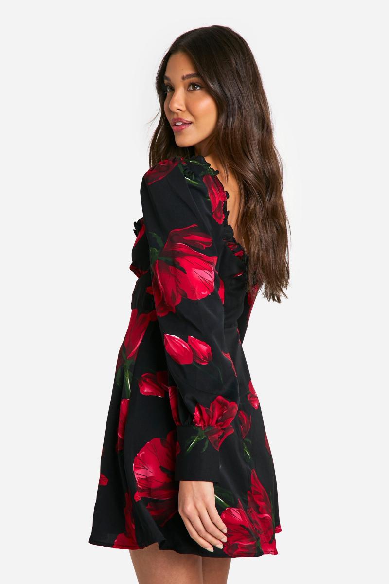 Міні-сукня Milkmaid з квітковим корсетом