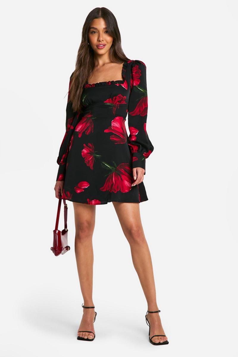 Міні-сукня Milkmaid з квітковим корсетом