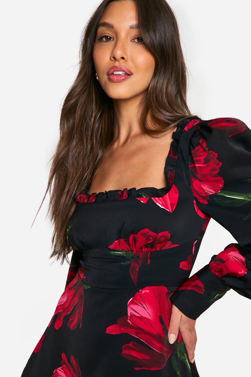 Міні-сукня Milkmaid з квітковим корсетом