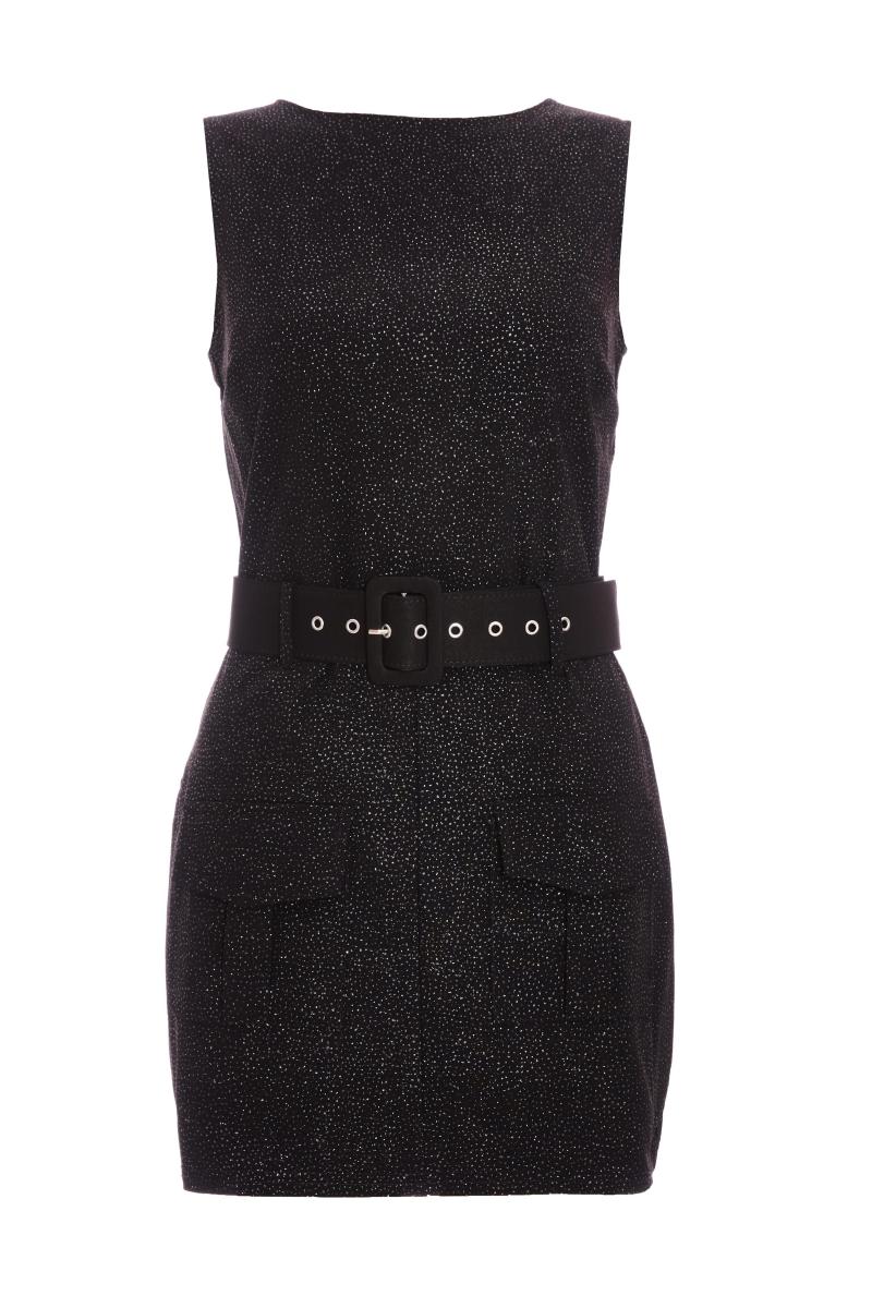 Плей -костюм чорного блиску