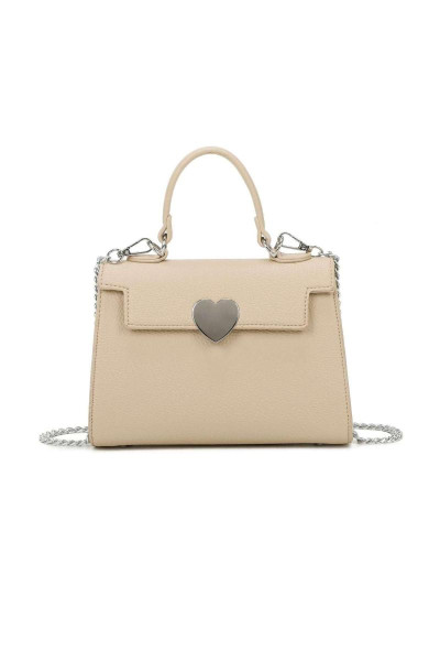 Срібне серце міні -верхня ручка сумочки ланцюг ремінця перехрестя Срібне серце міні -верхня ручка сумочки ланцюг ремінця перехрестя