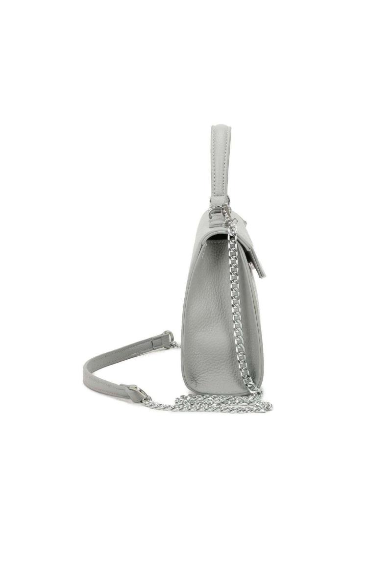 Срібне серце міні -верхня ручка сумочки ланцюг ремінця перехрестя