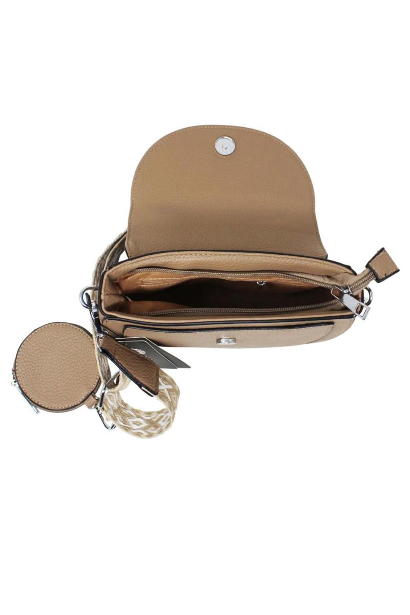 Crossbody з прикрасами у вигляді бджоли кольору мокко