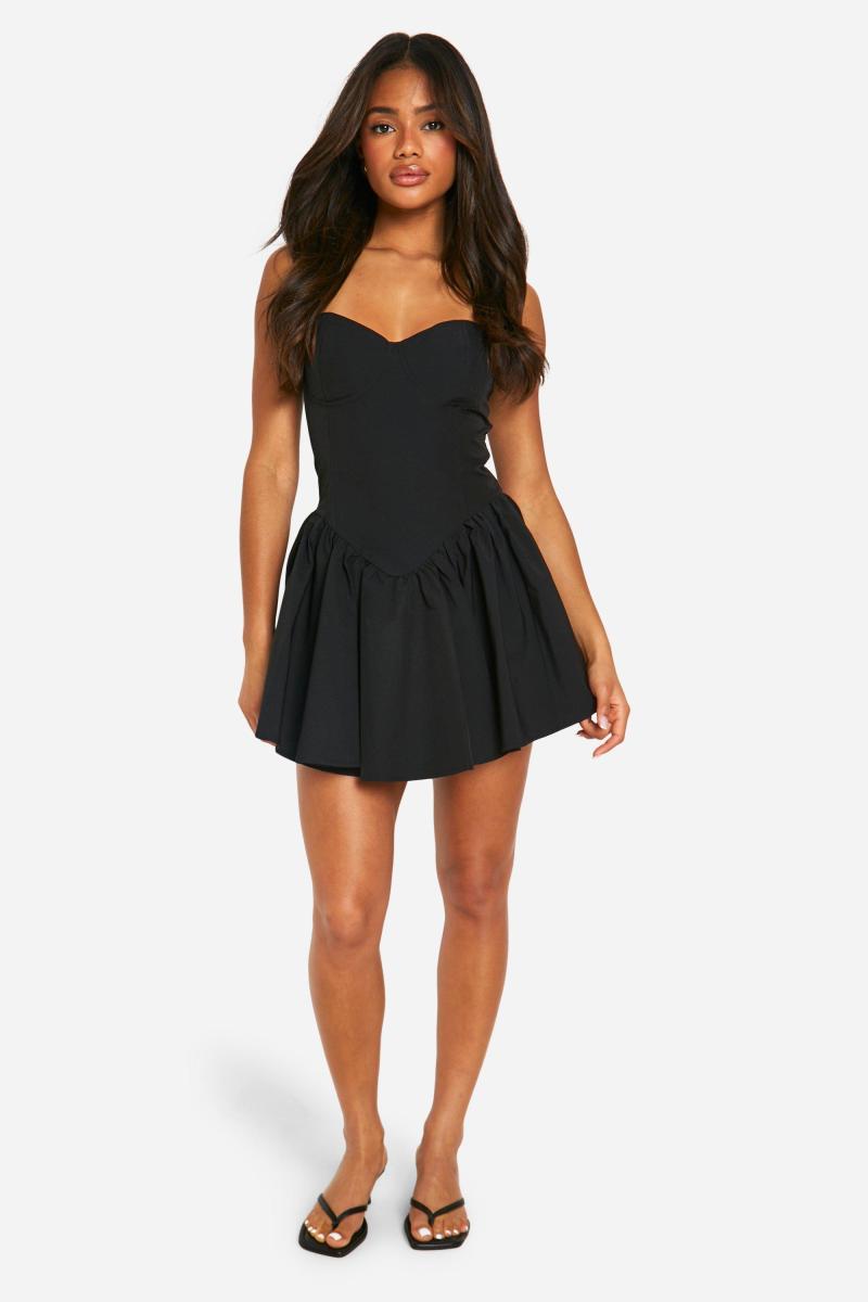 Бавовняна сукня-доярка з V-подібною талією