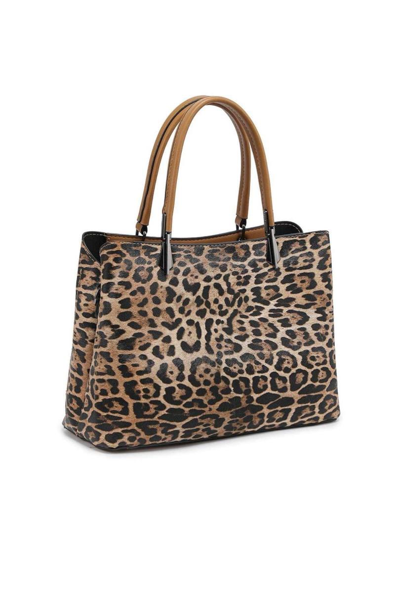 Велика стильна сумочка з леопардовим друком з сумкою для ремінця