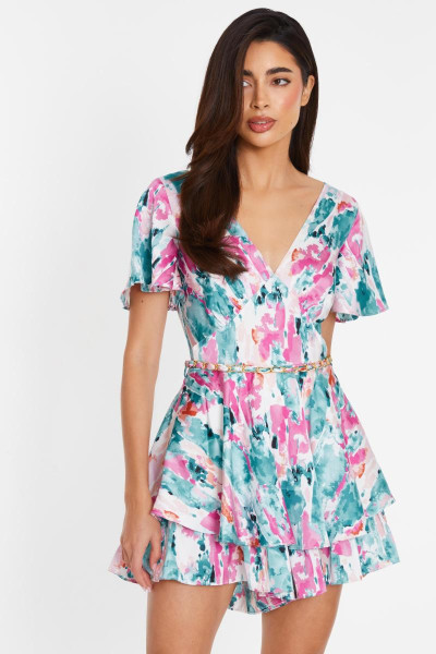 Мармуровий принт для атласного плей -костюма