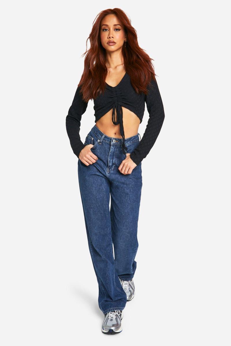 Текстурований верх із рюшами спереду