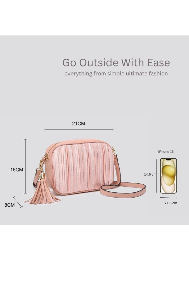 Атласна плісерована китичка з чаркою сумочки невелика мішок з кросами