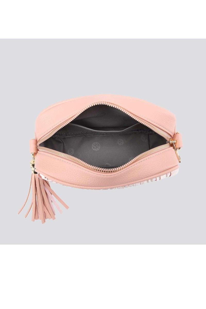 Атласна плісерована китичка з чаркою сумочки невелика мішок з кросами