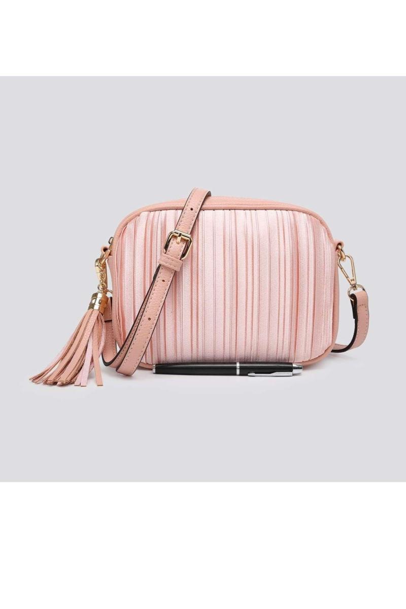 Атласна плісерована китичка з чаркою сумочки невелика мішок з кросами