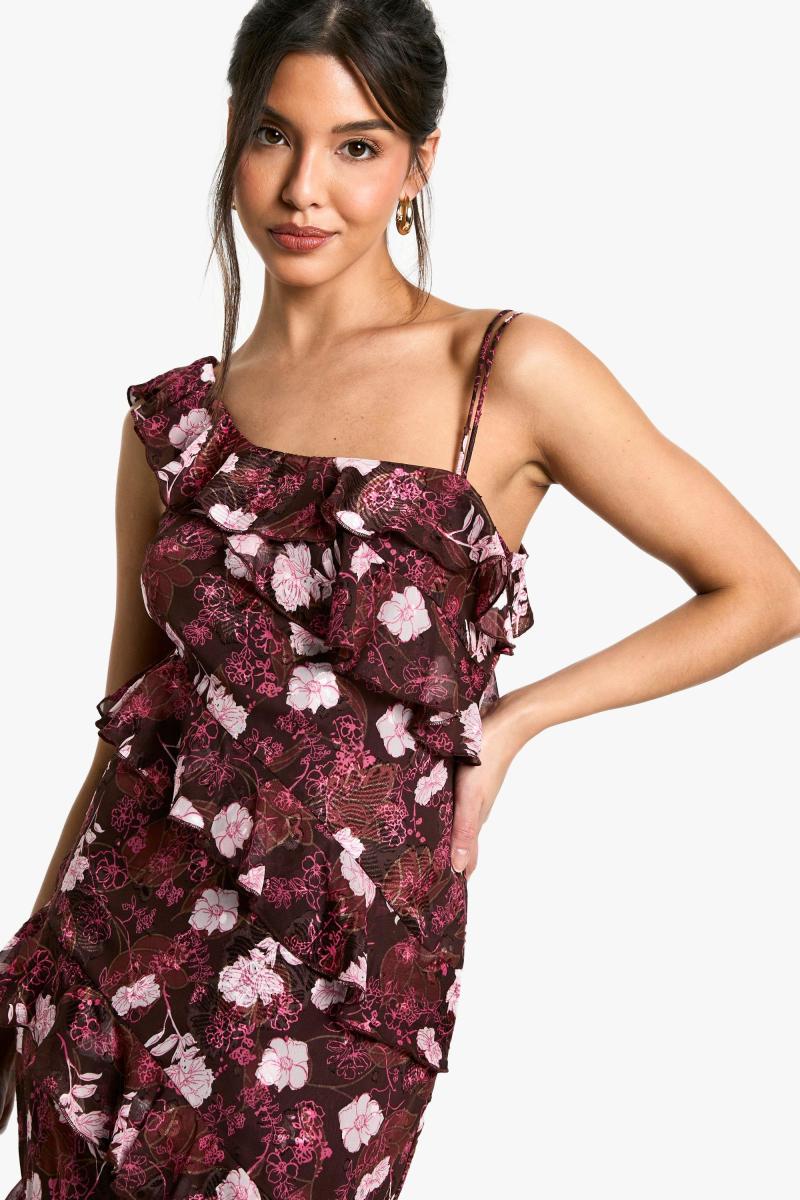 Квіткове плаття з максі -плечей