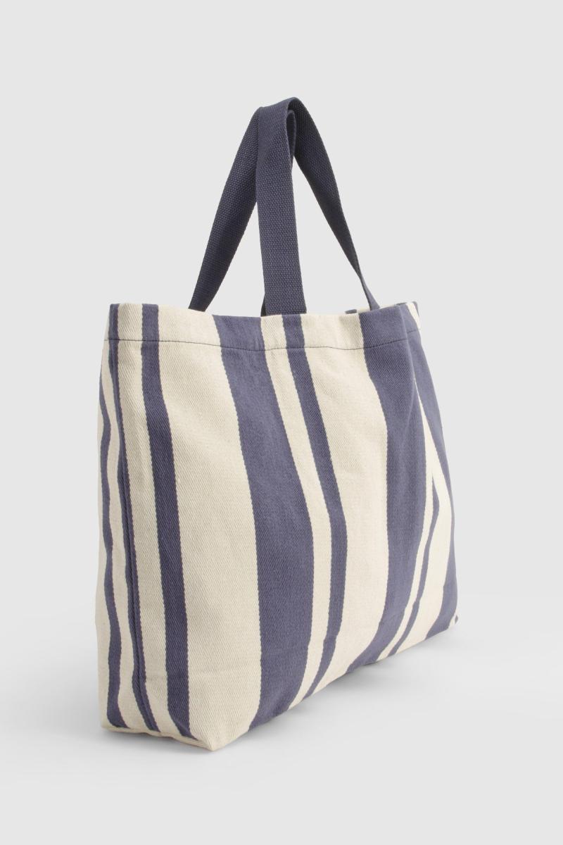 Велика полотняна сумка в смужку