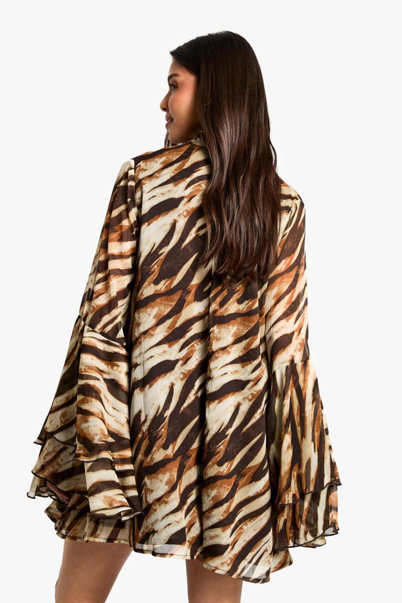 Сукня з шифоновим рукавом зебри