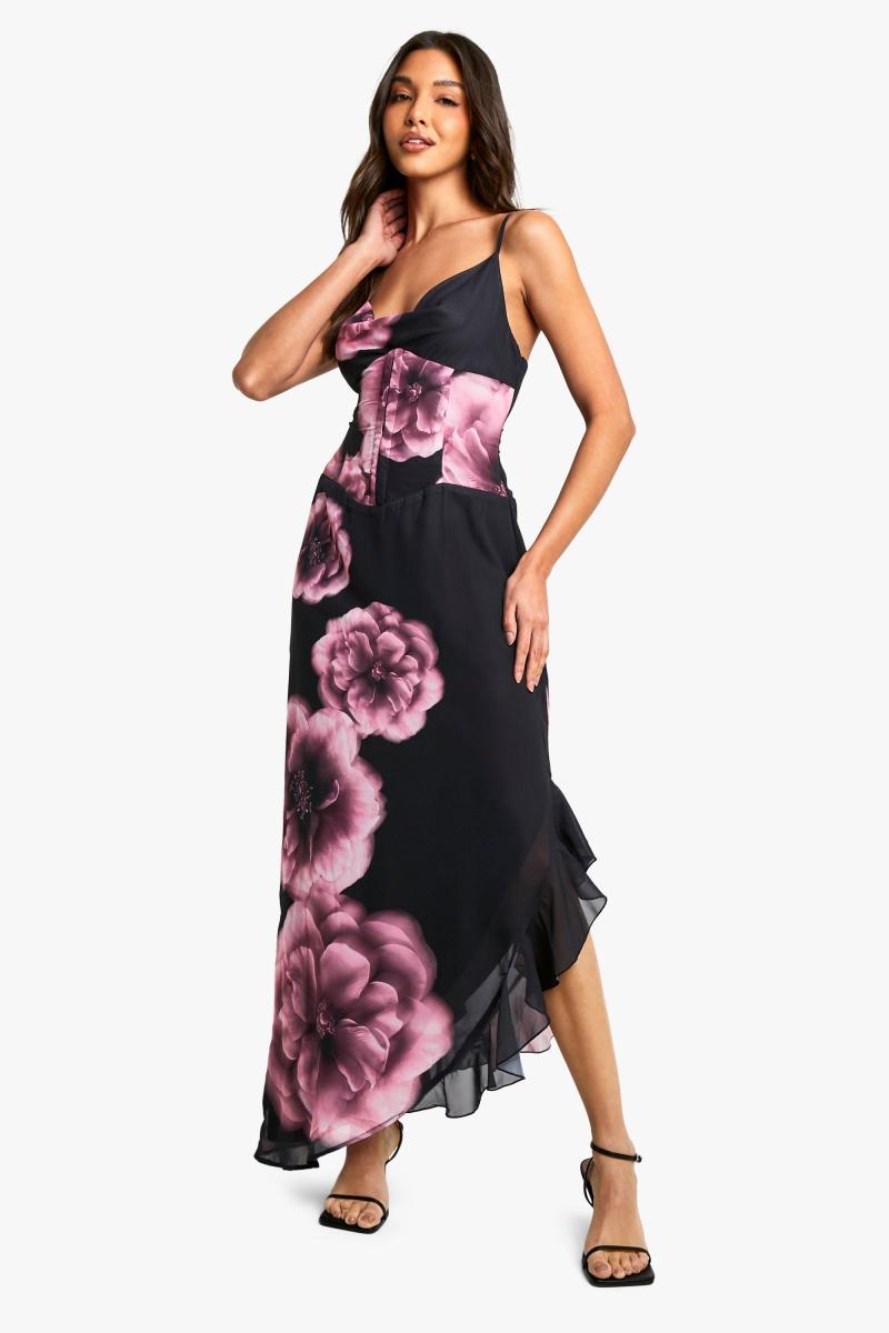 Велике плаття з квіткового шифону Maxi