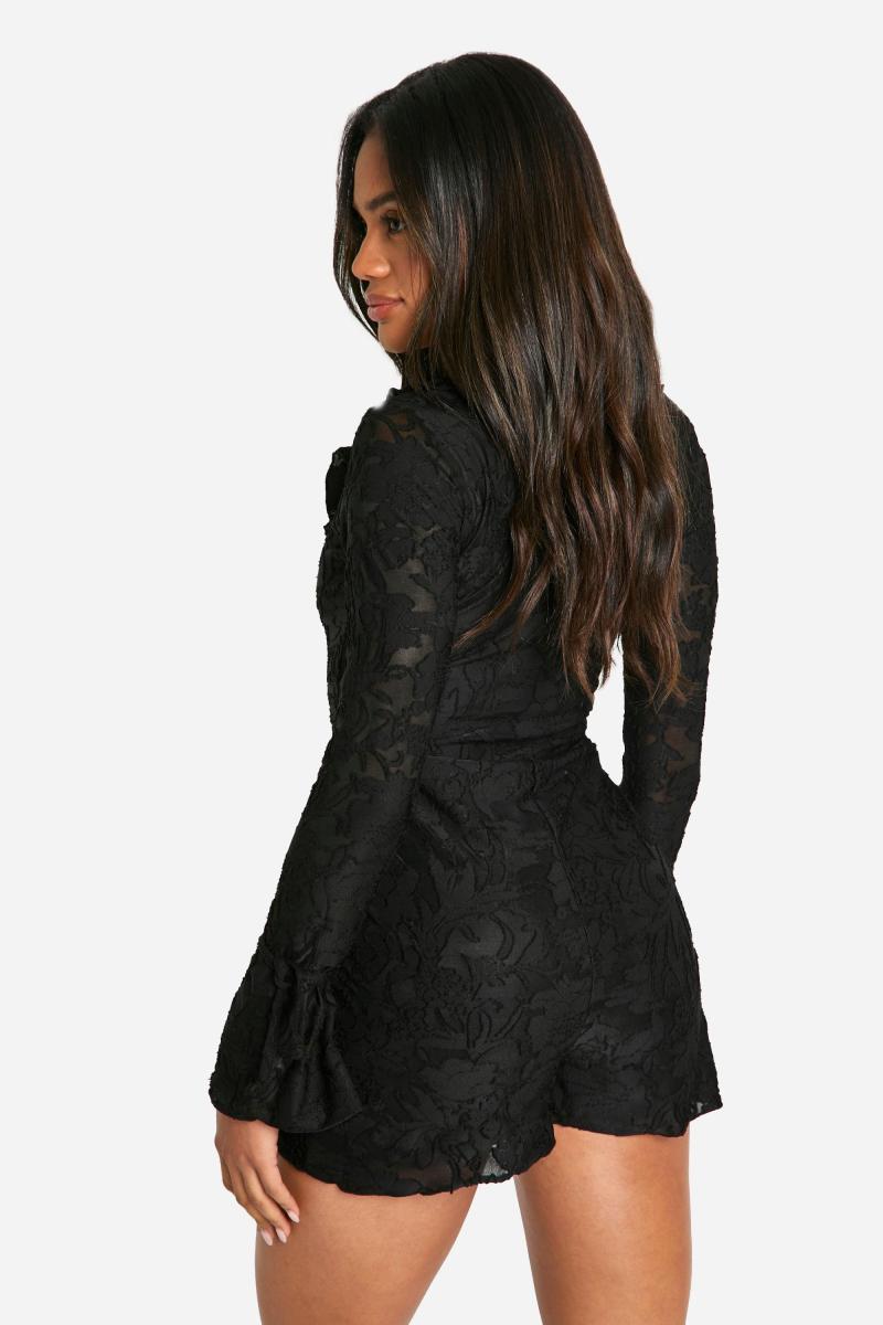 Жаккардовий комбінезон з довгим рукавом