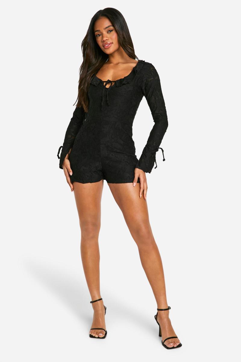 Жаккардовий комбінезон з довгим рукавом