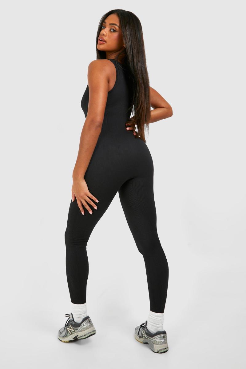 Комбінезон-комбінезон із контурним безшовним ребром і круглим вирізом