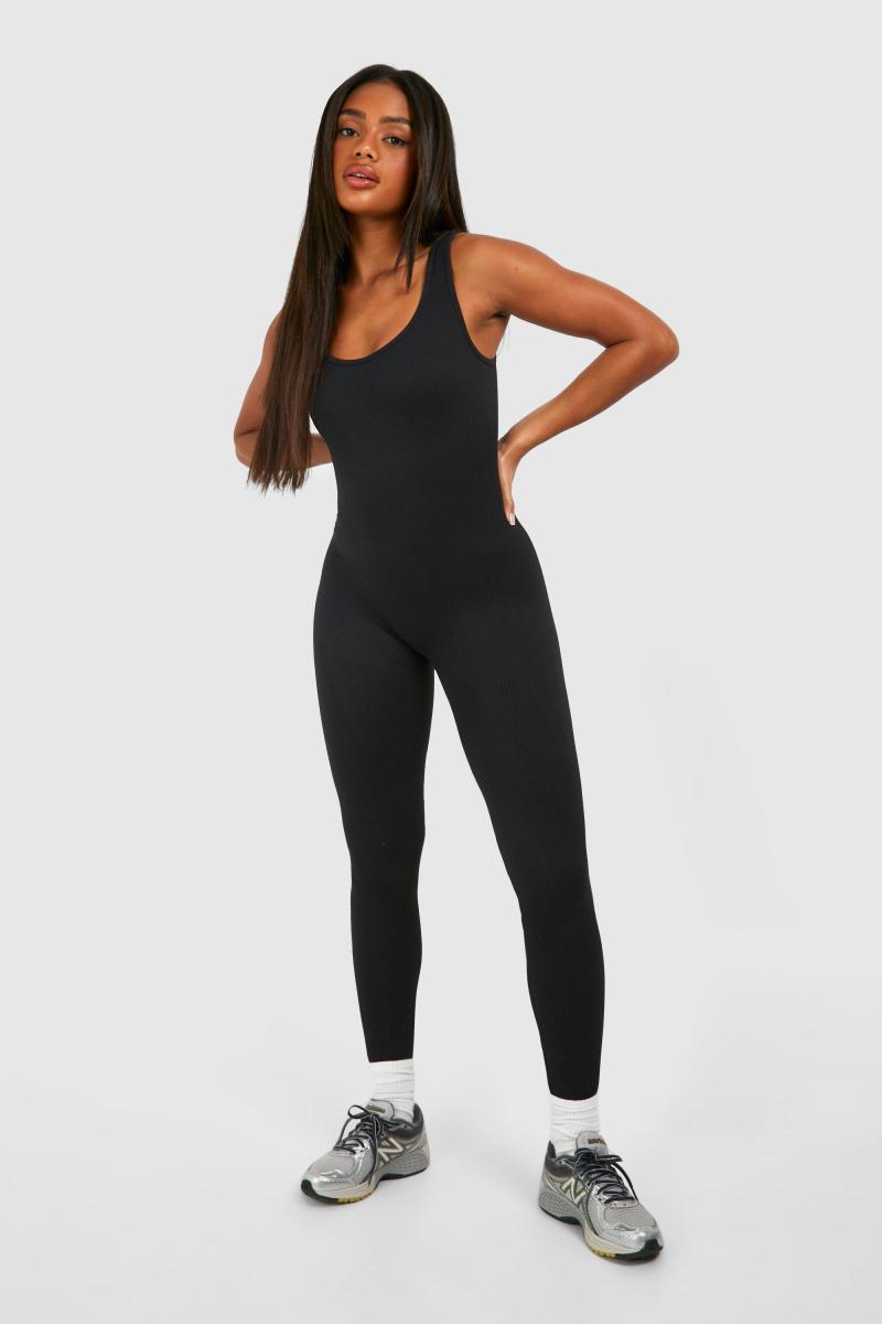 Комбінезон-комбінезон із контурним безшовним ребром і круглим вирізом