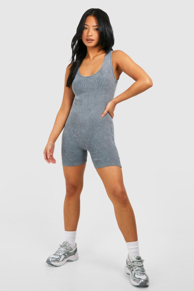 Petite Acid Wash Unitard Petite Acid Wash Unitard