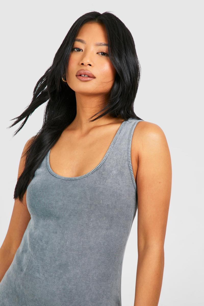 Petite Acid Wash Unitard