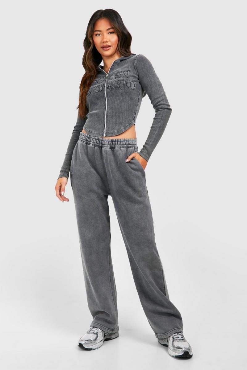 Худі Dsgn Studio Self Fabric Applique Washed Ribbed Zip Hoodie